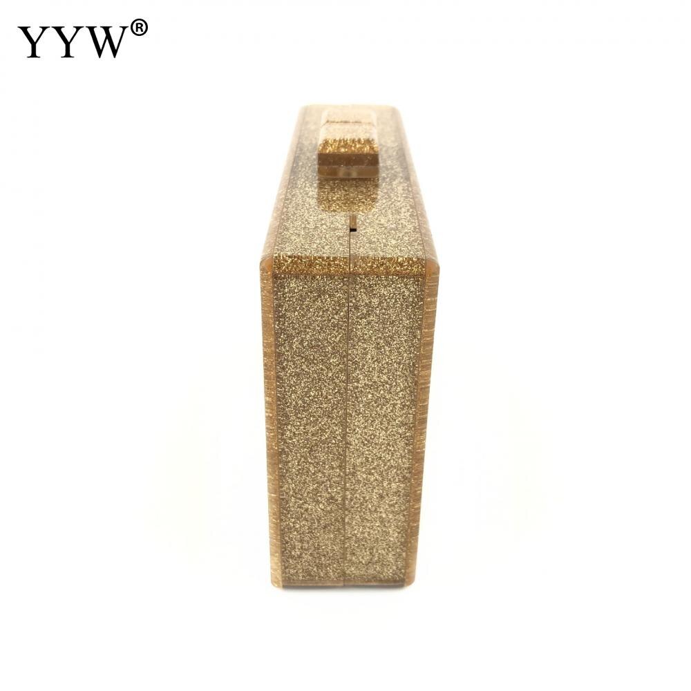 YYW Acryl Kupplung Tasche Frauen Luxus Gillter Abend Party Geldbörse Kasten Tasche Gillter Weibliche Kupplung Kristall Schild Brieftasche Hochzeit Geldbörse