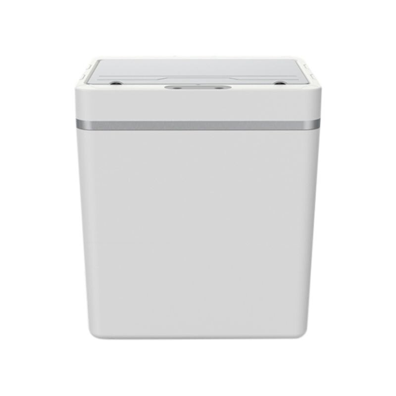 Lata de lixo de indução inteligente infravermelho sensor automático lixeira ampla abertura l5ye: White