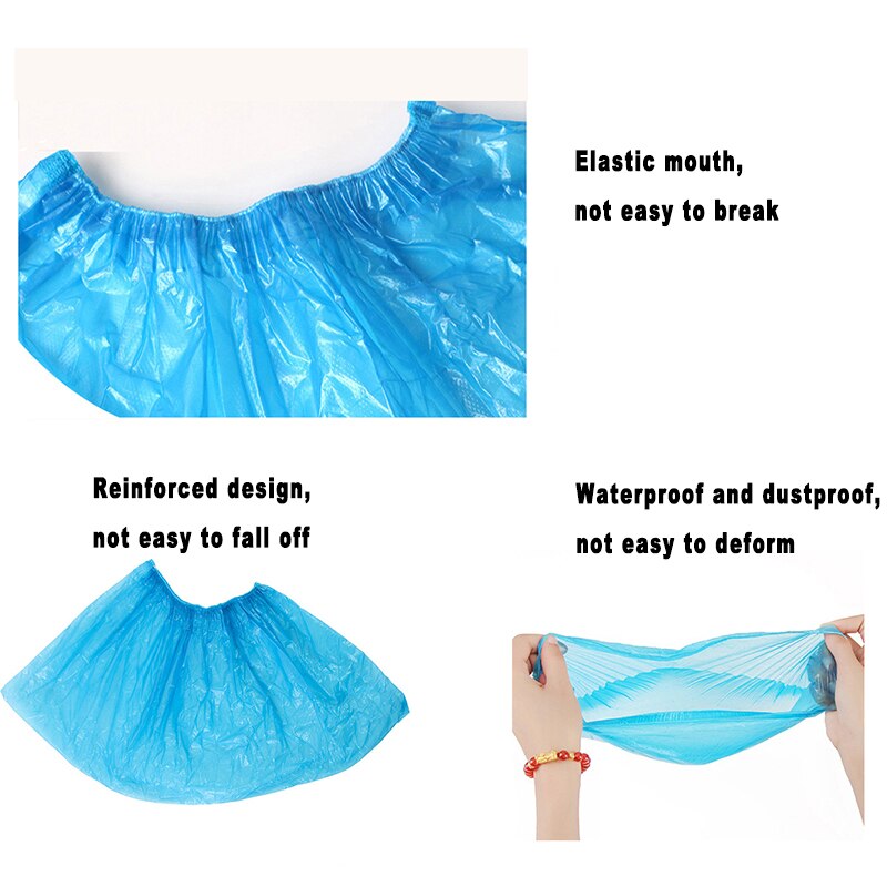 Fundas desechables impermeables para zapatos, bolsas protectoras gruesas de fábrica para el hogar, lluvia, 100-500 piezas