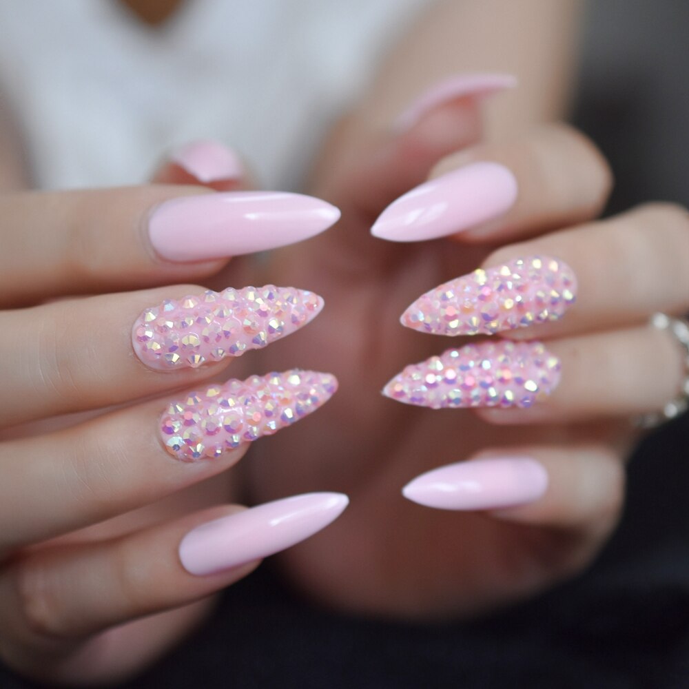 Bady, gelée rose AB, faux ongles Extra longs, pression personnalisée, Kit de pointes de styliste pour Nail Art