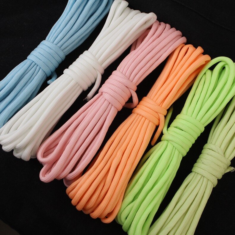 Survival Paracord Luminous Rope Camp Glow Paracord 9 Strands Lanyard Ropes Outdoor Ropes