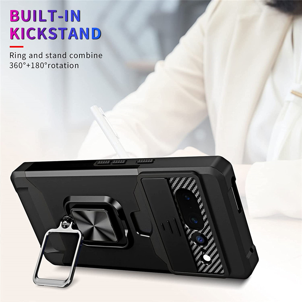 Pixel7 For Google Pixel 7 Pro Case Card Slot Bag Finger Ring Holder Stand Cover Pixel 7 Pro Phone Funda For Google Pixel 6 7 Pro