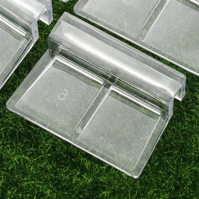 POPETPOP-soportes de acrílico para acuario, cubierta de cristal transparente para pecera, Clip de soporte de 6mm, 6 uds.