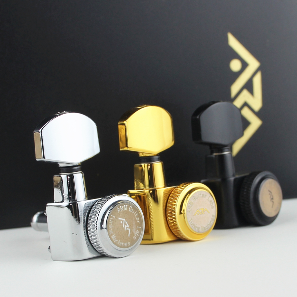 ARM Electric Guitar Metal Lock String Tuner Winder No Screws Needed ST TL SG LP Head Chromium Black Golden