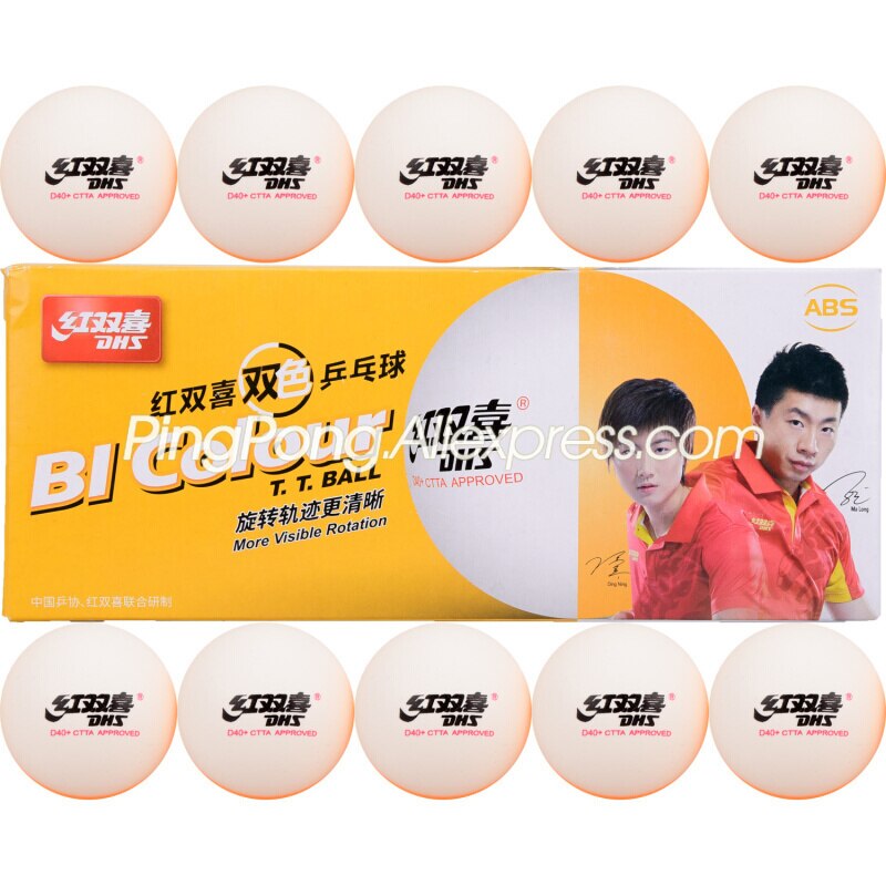 20 Balls DHS BI Colour / Double Color Table Tennis Ball ABS Plastic Original DHS Ping Pong Balls