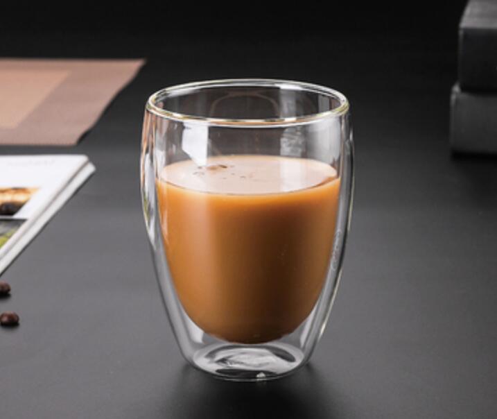 1 stuk dubbelwandige glazen beker hittebestendige thee-koffiebeker handgemaakte bierpul theeglas whiskyglazen bekers drinkgerei: A 350ml