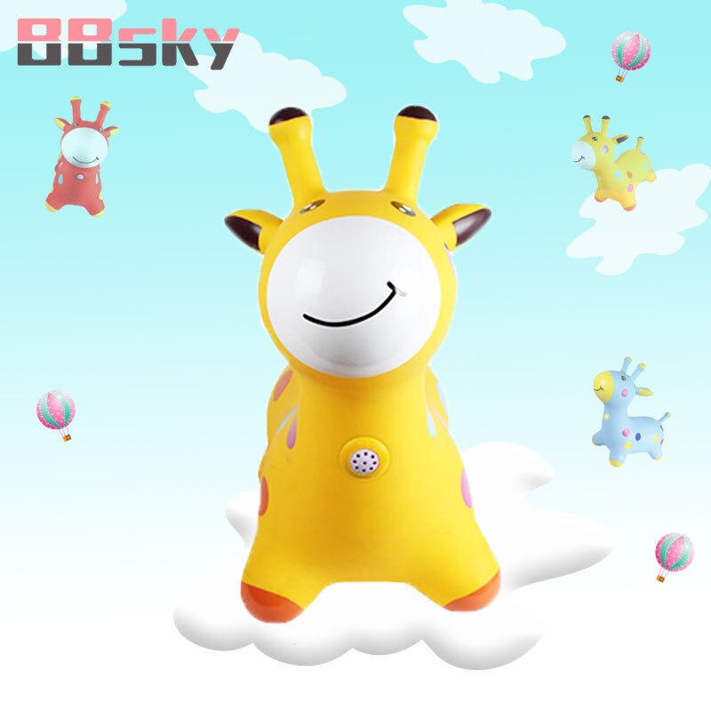 BBSKY Music Bouncy Horse Hopper Inflatable Jumping Horse Bouncing Animal Toys for Kid Toys Animal Riding Toys C20