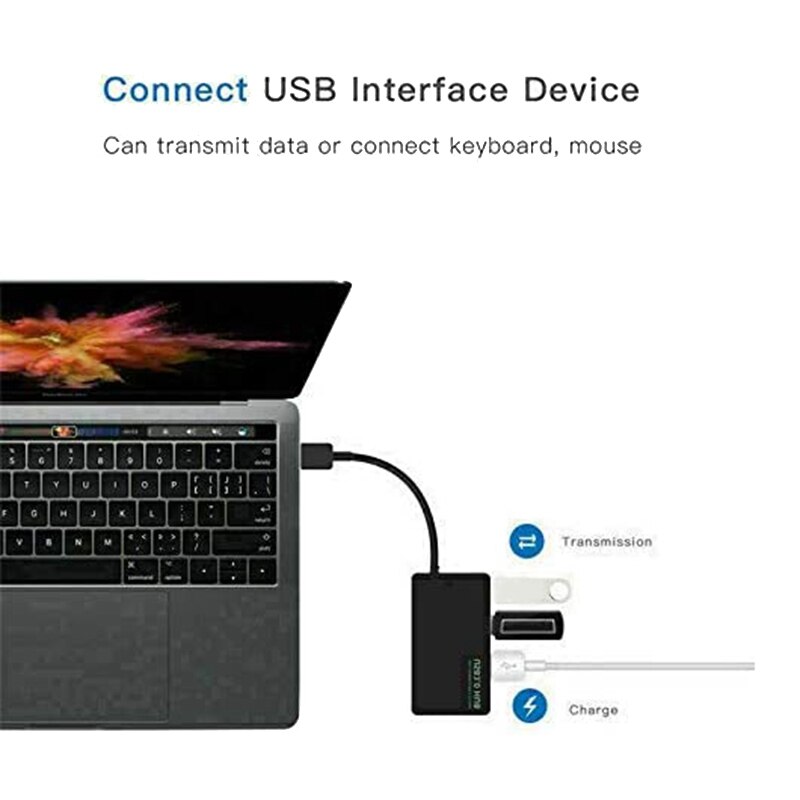 Usb Hub, 4-Port Ultra-Slim Usb 3.0 Hub Draagbare Adapter Hoge Snelheid Expansie Multi Usb Hub Splitter Lead Adapter kabel