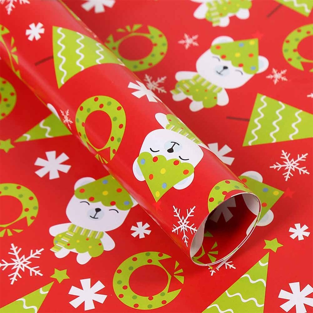 10pcs Xmas Beautiful Packaging Paper Cute Packing Paper Xmas Paper Roll Attractive for Girl Woman Lady