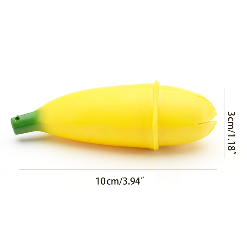 Juguete antiestrés para niños pequeños, Bola de exprimir a mano, plátano en miniatura, juguete para aliviar el estrés, juguete realista para pelar