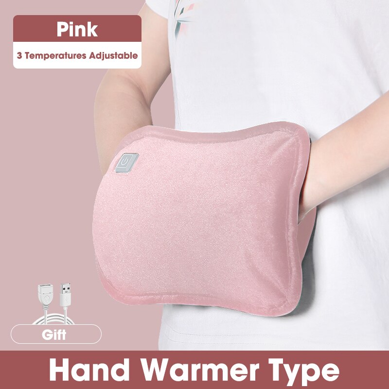 Niye Hand Warmer USB Electric Heated Pad Portable Graphene Heat Pillow Warmer Heater Handwarmers Therapy Pain Relief For Winter: Warmer Pink Pro