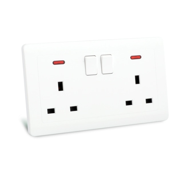 USB Power Socket, Many style Panel, Bedroom socket,AC110V-250V 13A Wall Embedded, Double usb Universal/UK/IN Standard Outlet: 2UK Switch