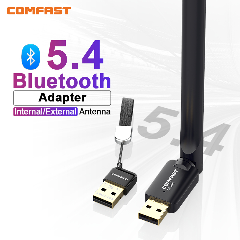 Comfast USB Bluetooth 5.4 Adapter 100M/20M BT5.4 Dongle for PC Wireless Mouse Keyboard Music Audio Transmitter Free Drive Win11