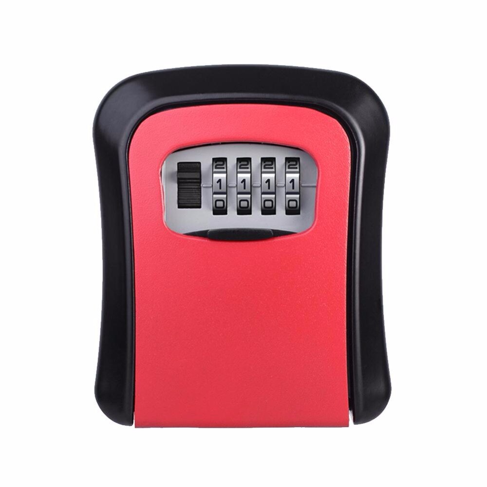 Outdoor Safe Key Box Key Storage Organizer With 4 Digit Wall Mounted Combination Password Keys Hook Organizer Boxes