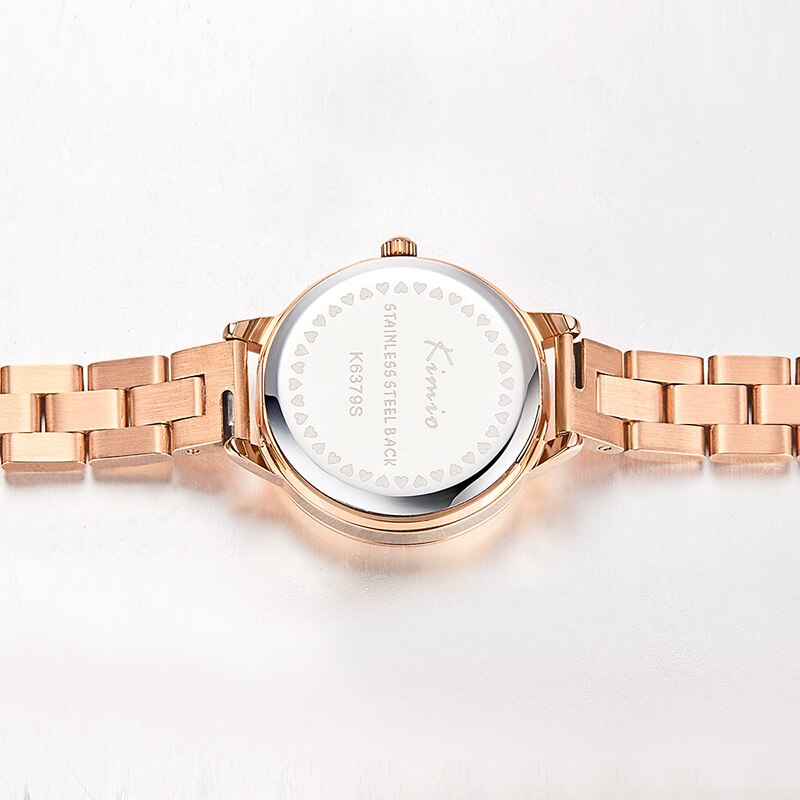 Kimio Uhr Frauen Quarzuhr Edelstahl Armbinde Uhren lässig Wasserdichte Armbanduhr Damen Geschäft Uhren