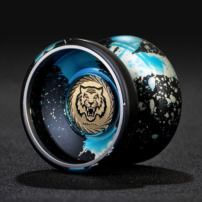 Cool Tiger Magicyoyo Butterfly Yoyo Unresponsive Competition Yo-yo Aviation Aluminum Alloy Yoyo Toys for Kids: Black Blue Silver