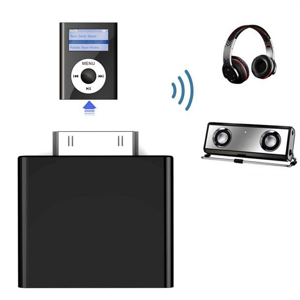 Mini 30-pin Bluetooth Audio Transmitter Music Adapter for iPod Classic/Nano/Touch/Shuffle/Mini/Video