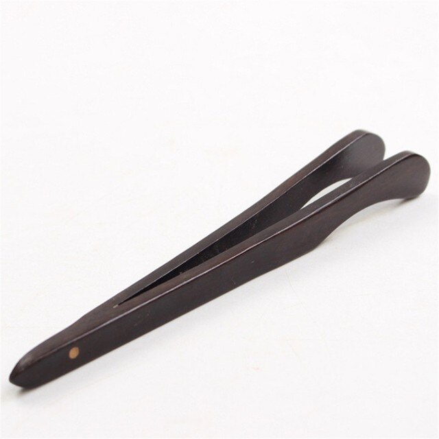 1Pcs Bamboo Wood Food Toast Salad Tongs Toaster Bacon Sugar Ice Tea Tong Clip For Cooking Baking Barbecue Accessories: 3