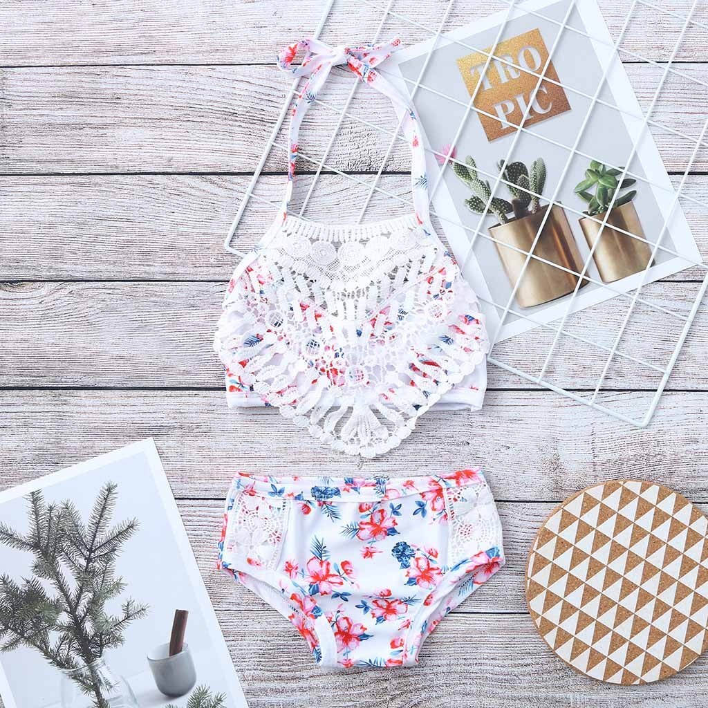 Children Kids Girls Bikini Beach Shell Flower Swimsuit+shorts Swimwear Set Vogue Summer Children's Swimsuit Baby Clothes: 110