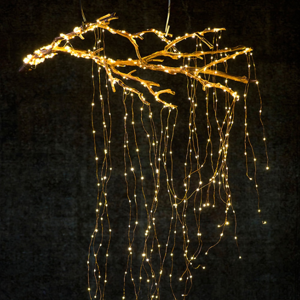 600 LEDs Vines lights Copper Wire Branch lights led fairy string lights Plug-In Adapter Cafe Christmas Wedding Party Decoration