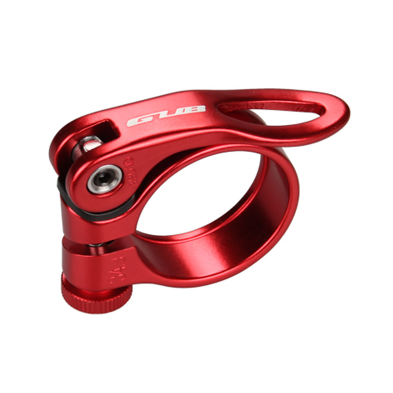 31.8/34.9mm Rode Zadelpenklem Zwart Goud Blauw Titanium Fiets Ultralight Lock Fiets Zadelpennen Klemmen Bike Zadelpen clip GUB