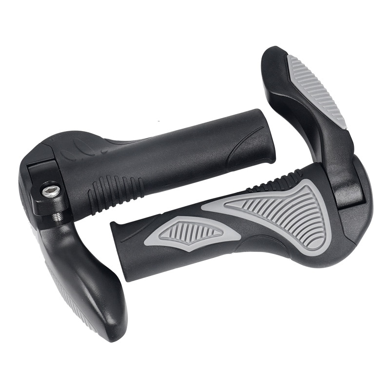 Ergonomic Hand Grips Mold-in Black Grey Dual Color Tone Grip Handlebar End Sheath Casing Hand Rest Good Fit to Palm Taiwan Hafny