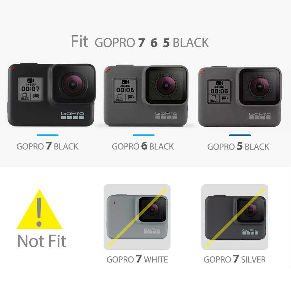 Película protetora vamson para go pro hero 7, película de vidro temperado para gopro capa de cobertura vp710g