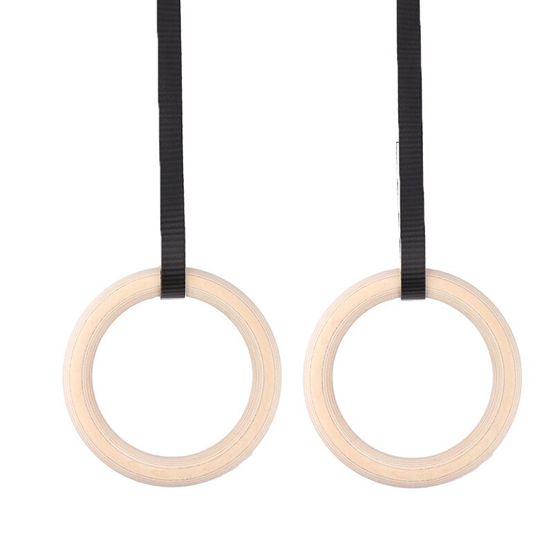 Træ 28mm trænings fitness gymnastik ringe træ trænings ring træningscenter træning crossfit pull ups muskel stærk bærende