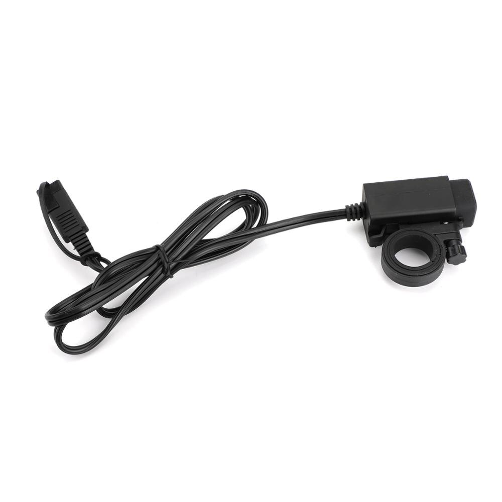 Artudatech Waterproof UTV Moto SAE to Dual USB Port Charger Adapter For Mobile Cell Phone