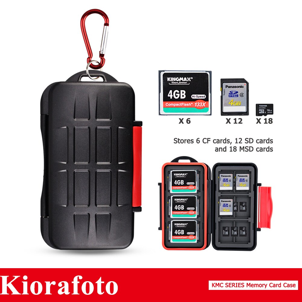 36 Slots Sd Cf Msd Memory Card Case Houder Protector Wallet Voor 6 Cf + 12 Sd Sdhc Sdxc + 18 Tf Micro Sd Kaarten Opslag Met Karabijnhaak