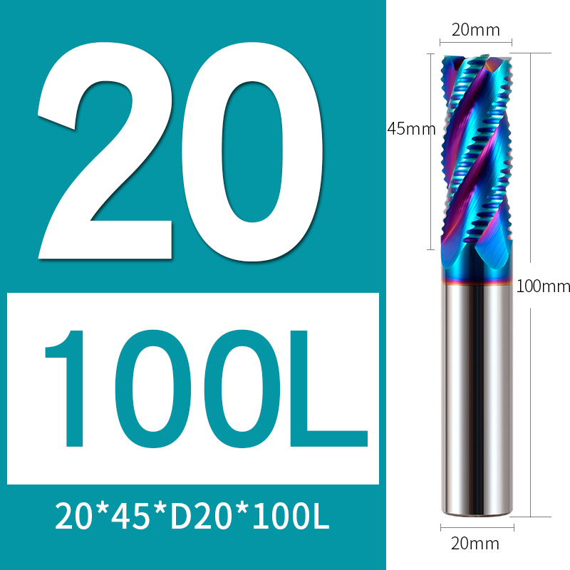 HRC65 Rough Skin Tungsten Steel Milling Cutter 3MM To 20MM CNC Milling Cutter Special Milling Cutter For Steel Roughing