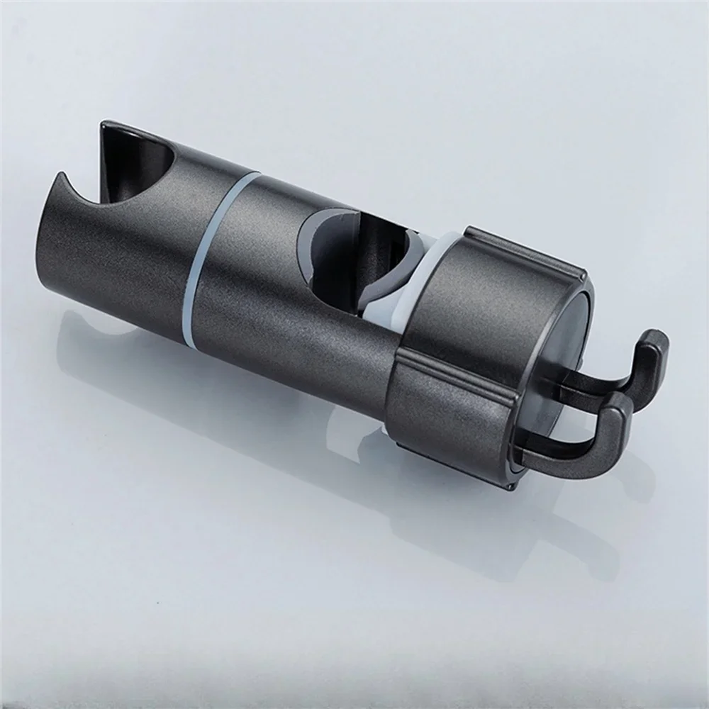 ABS Adjustable Shower Head Holder Shower Holder Clamp Showerhead Rail Slide Bracket Bathroom Accessories Rotation Hook: Light Grey