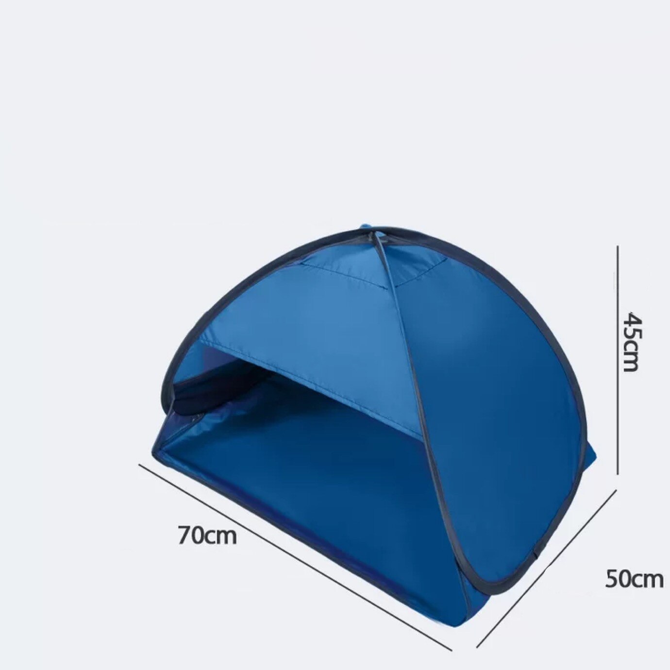 Appui-tête de couchage, masque pour les yeux, tente, pare-soleil, pare-vent, hydratant, déflecteur de climatisation, Portable, pliable, pour la plage: Blue