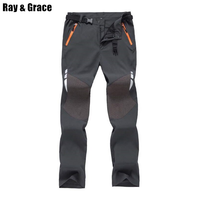 RAY GRACE Hiking Pants Men Summer Reflective Safe Quick Dry Waterproof Trekking Fishing Camping Run Trousers Men's Outdoor Pants