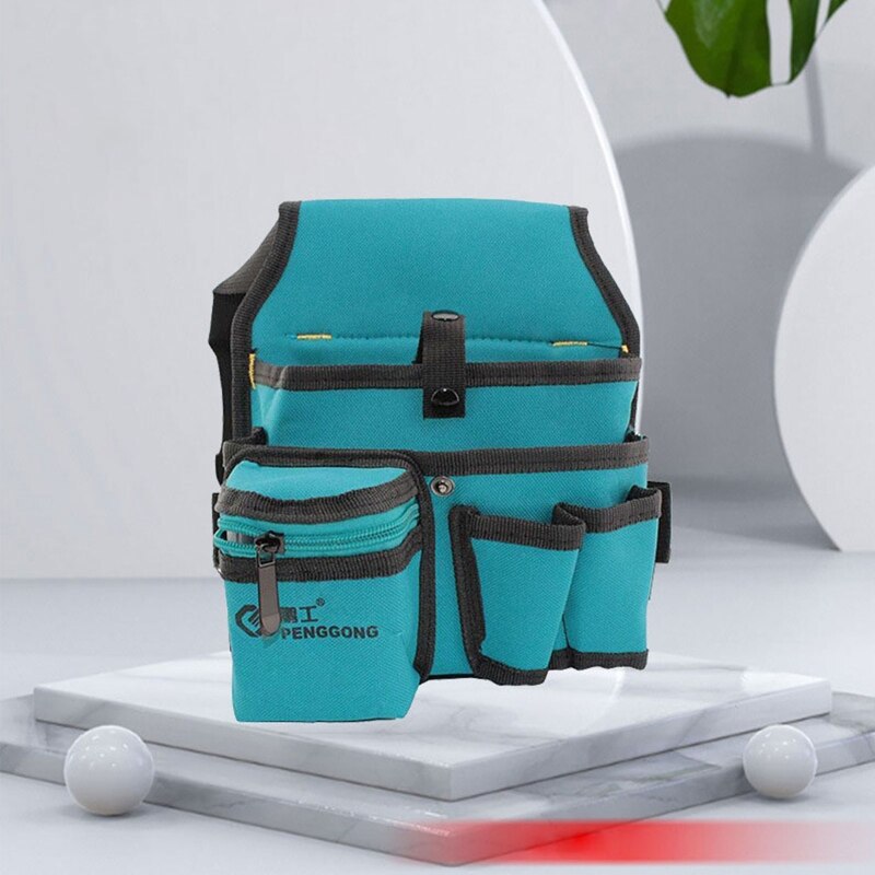 Utility Waist Bag Canvas Tool Pocket Pouch Tool Holder Large Capacity Repair Tool Bag for Technician Men