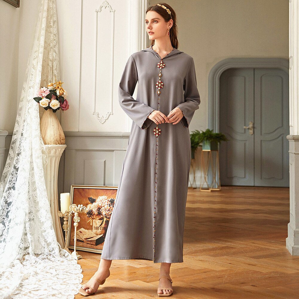 Robe avec Hijab pour femme musulmane, avec Hijab: S