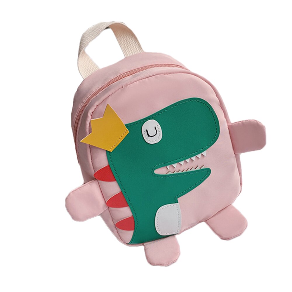 Sødt lille barn børnehave skoletaske 3d tegneserie dinosaur mini rygsæk baby dreng pige skoletaske: Lyserød