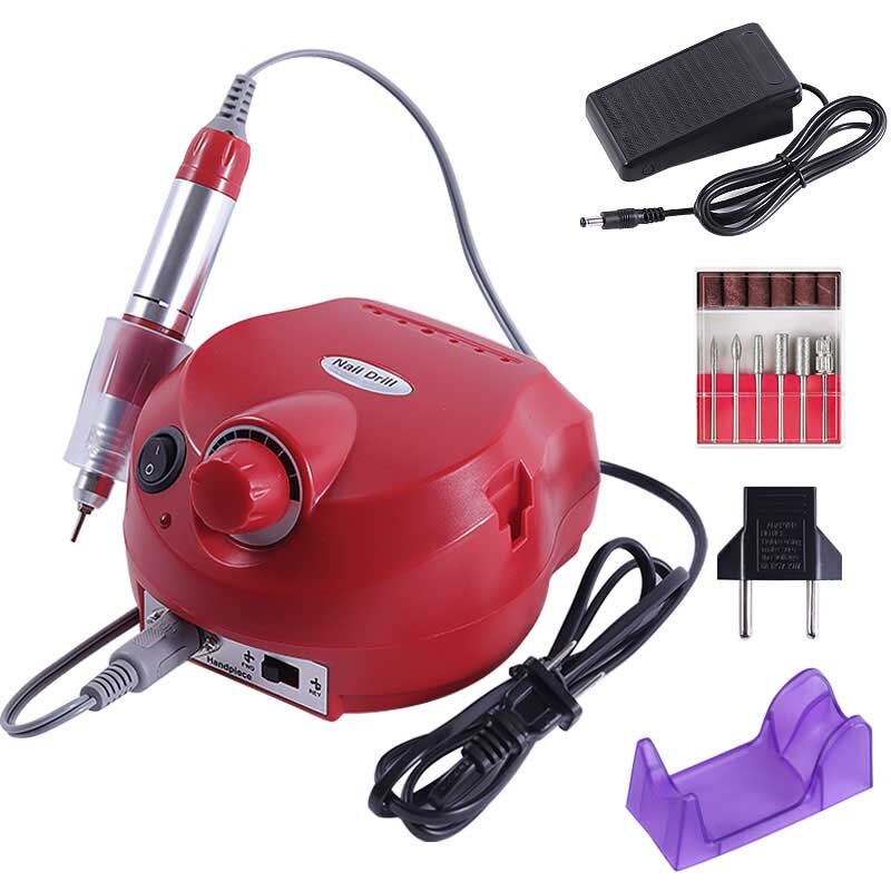Machine, apparaat voor manicure, polijstmachine, bits, gereedschap, pedicureset, elektrische vijl met snijder, nagelboor: Pq05038