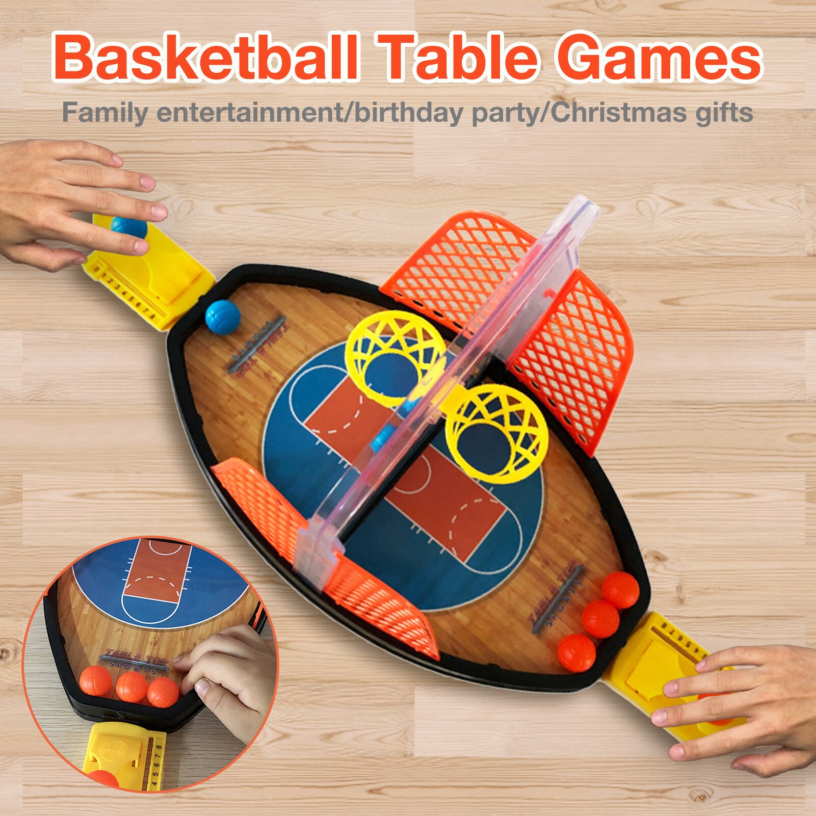 Basketball Shooting Game 2-sides Fun Finger Shoot Desktop Toy