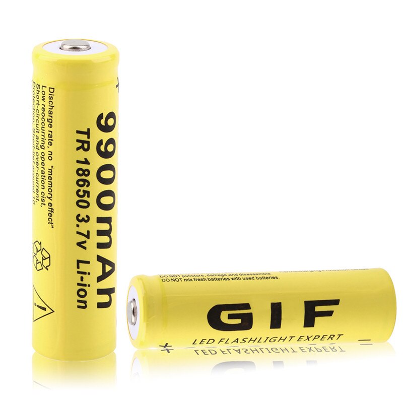Original 18650 Battery 3.7V 9900mAh Rechargeable Lithium Ion Battery for LED Flashlight Batteries