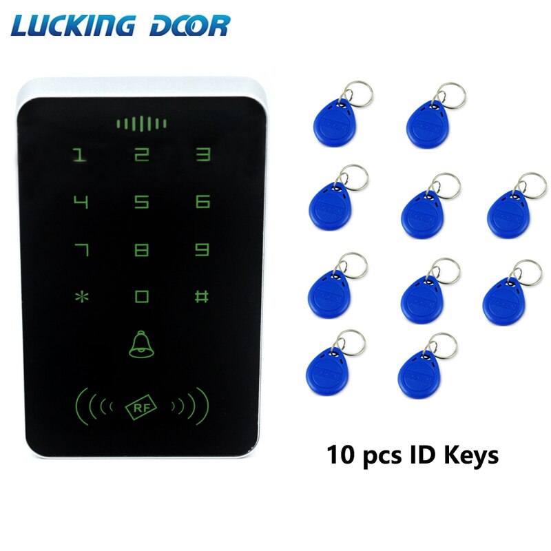 125khz RFID Proximity Card Digital Keypad Access Control System Door Lock Controller RFID/EM Keypad access card reader no light: AC and 10 Keys