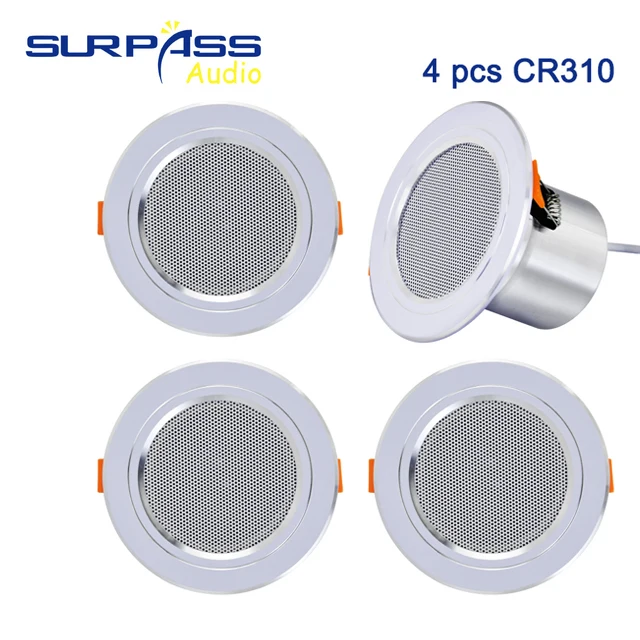 8Ohm 10W Badezimmer Decken lautsprecher Hintergrund Musik System feuchtigkeit beständiges Aluminium kann Decken lautsprecher Klang gestalten: transparent