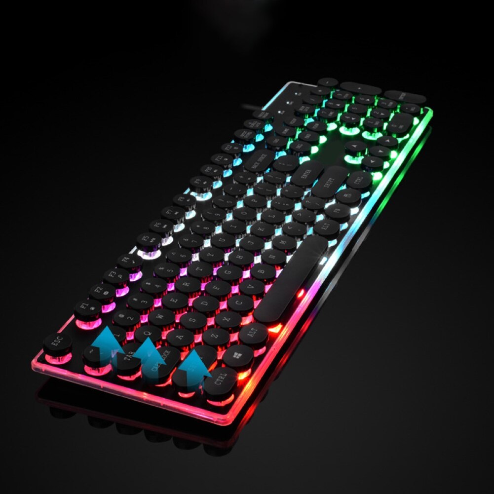 Gaming Keyboard - Wired USB 104 Keys - LED Backlit Mechanical Keyboard for PC Computer