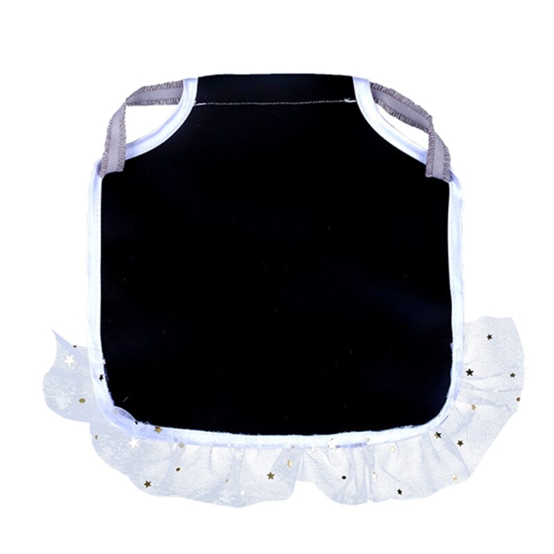 Delantal de protección para la espalda del pollo, Protector de pollo, vestido de gallina, suministros de ropa para mascotas, traje para gallinas pequeñas/medianas/grandes: Balck-1