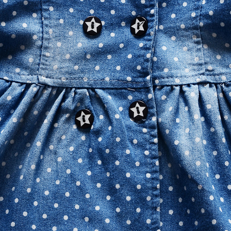 Lente Baby Meisje Jas Katoen Dots Button Print Windjack Meisje Uitloper Pak Pasgeboren Kleding Mode Meisje Jassen