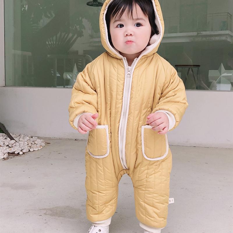 Bébé Snowsuit manteau filles garçons combinaison à capuche enfants enfant en bas âge épais veste infantile Bebe barboteuse corée enfants vêtements d'hiver