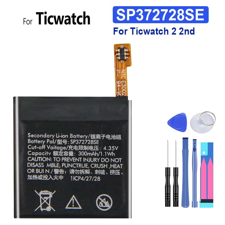 Batterie für ticwatch 2 2nd ticwatch 2 we11056 für ticwatch 1 ticwatch 1 46mm für ticwatche für ticwatches batterie: Sp372728se