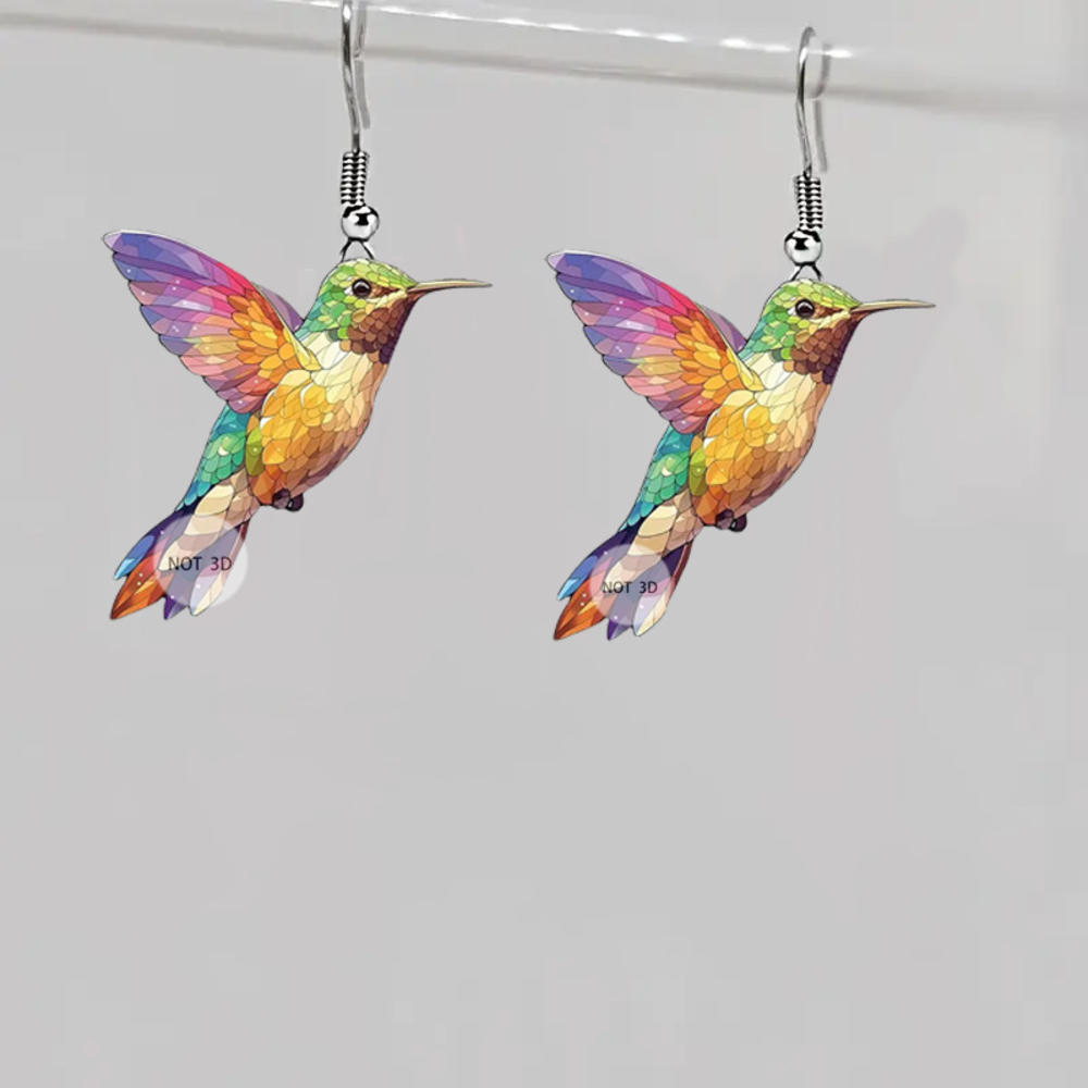 Kolibri Ohrringe für Frauen Mädchen elegante Quaste Charme baumeln Ohrring Modeschmuck Valentinstag Geburtstags: Dunkelgrün