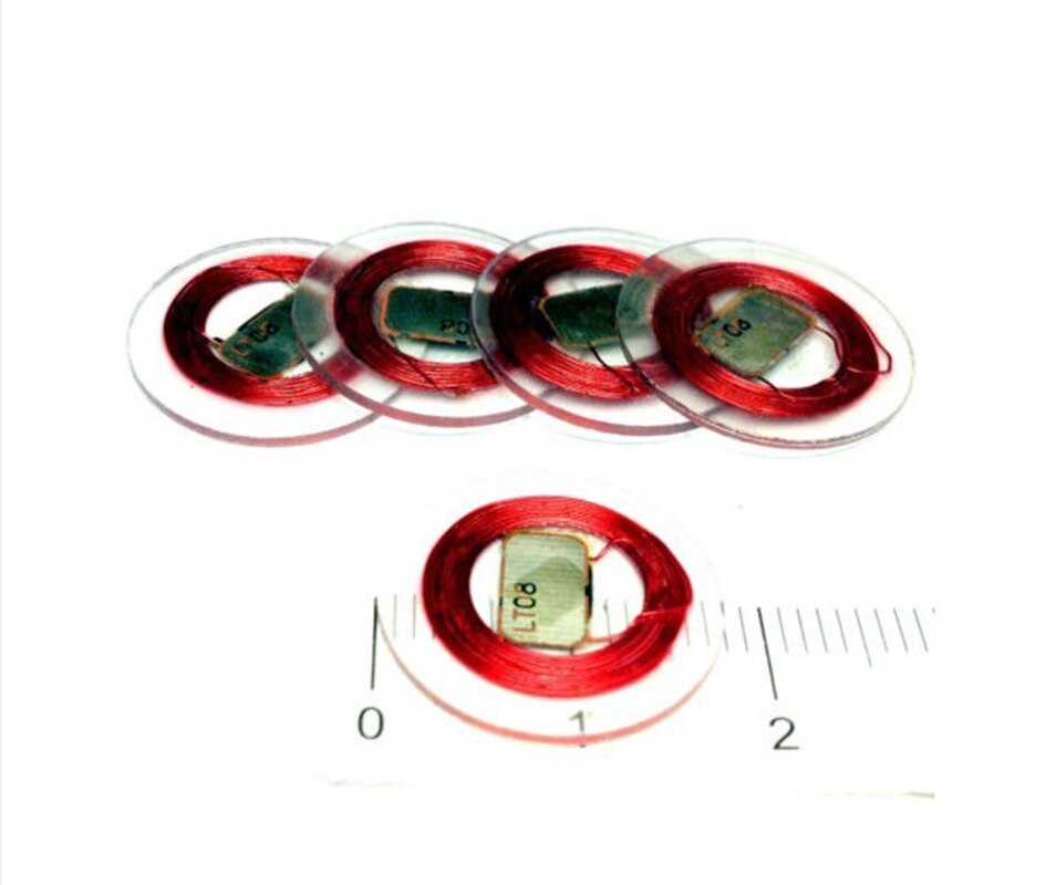 20 pièces/lot 25mm pièce modèle RFID 125KHz EM4305 125KHZ étiquette avec plastique Transparent
