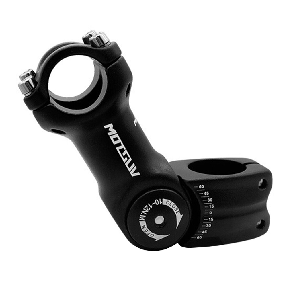 MOTSUV 60 Degree Adjustable Bicycle Stem 25.4/31.8mm Mountain Road Bike Handlebar Riser Stem: 25.4110mm	